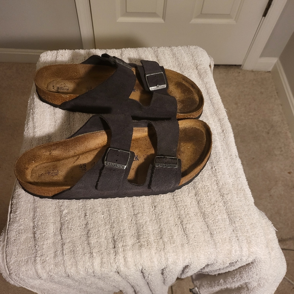 Birkenstock Men's Arizona Suede Soft Footbed Sandals size 45 (M12)